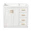 Meuble-lavabo de 36 po sans lavabo supérieur, armoire de rangement en bois massif, meuble-lavabo autoportant avec 3 tiroirs et portes à fermeture douce-132274145