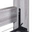 Lit double Space en gris - Matelas sécuritaire et armoire pliable, construction stable