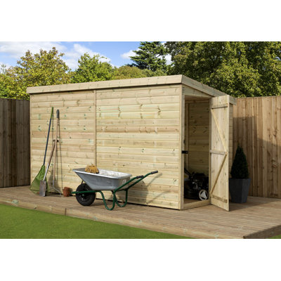 3 Ft. W x 14 Ft. D Shiplap Pent Wooden Shed