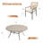8-Person Round Patio Dining Set with 60" Dining Table and Cushioned Stackable Rattan Chairs-175500741