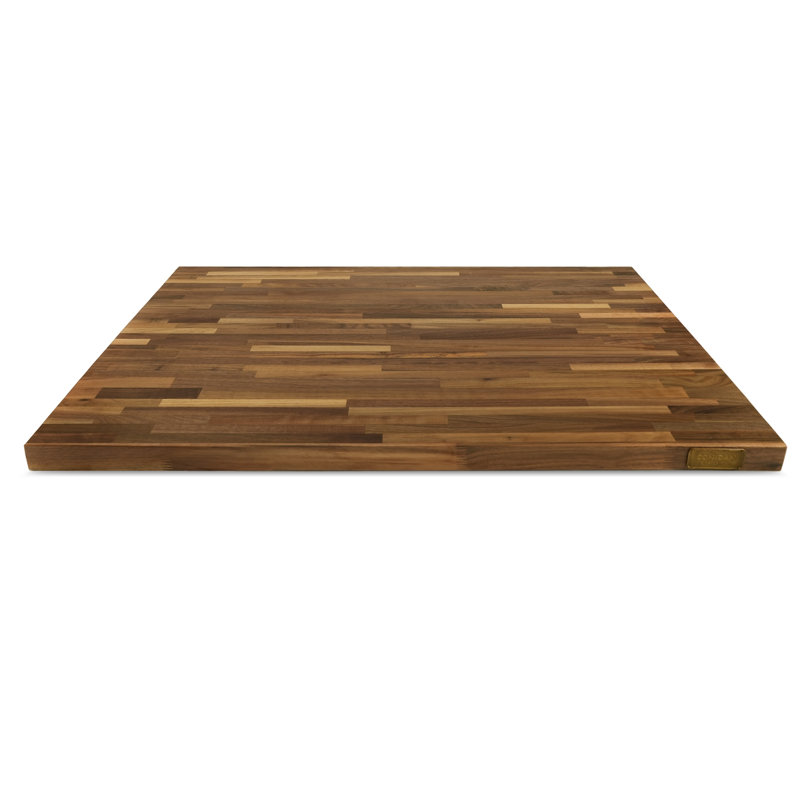 CONSDAN Butcher Block Counter Top, Solid Walnut Hardwood Countertop, Prefinished with Food-Safe Oil, 1.5" H x 30" L x 25" W