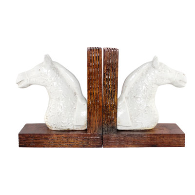 Serre-livres cheval en papier mâché antidérapant