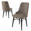 Ensemble de chaises modernes 4 pièces, cappuccino et noir, 18,1 po x 37,0 po x 18,1 po Modern | Structure 100% métal avec pieds en bois, tissu Babyface confortable | 18 en mousse et 22 en mousse, élégant et durable pour la maison ou le bureau-2109962432-2109962438-2109962445