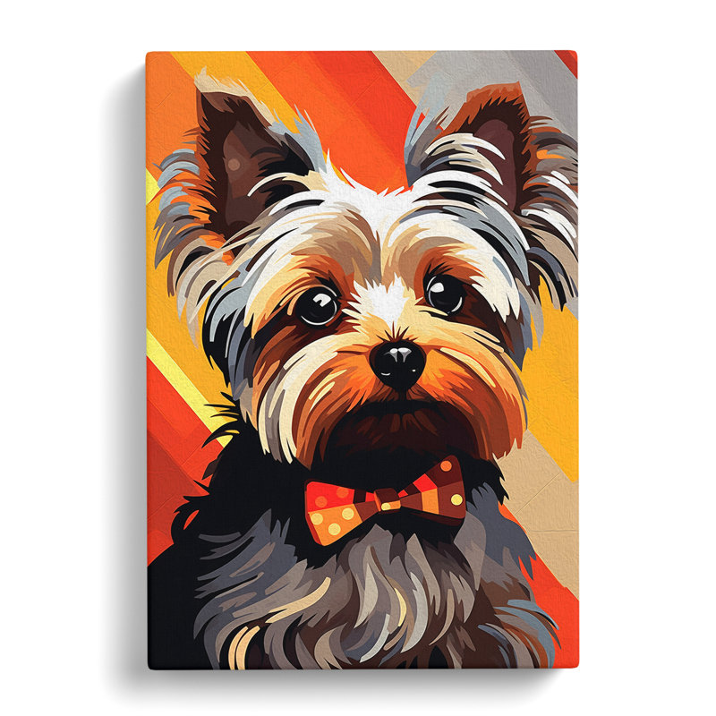 Yorkshire Terrier Constructivism - Wrapped Canvas, 60cm H x 40cm W x 3cm D