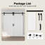  Porte de grange coulissante double avec quincaillerie d'installation-126592981-126593978