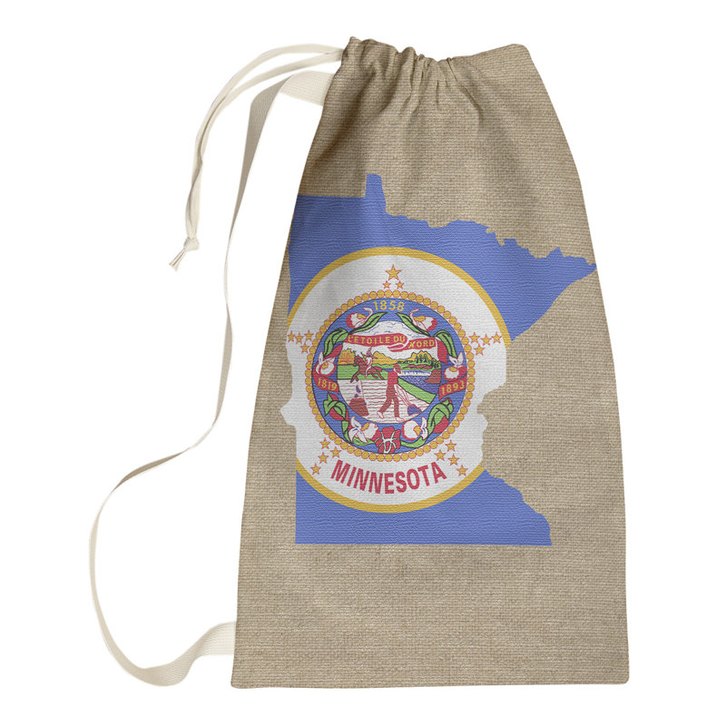 Sac à linge united states flag, Beige bleu blanc, Petit H 64 po x l 20 po x P 1,5 po, Minnesota