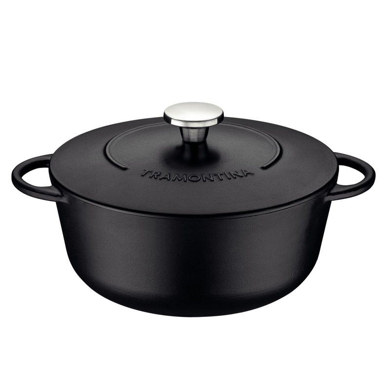 Tramontina Trento 4.1L Non-Stick Enamelled Cast Iron Round Dutch Oven, 4.1, 36.1