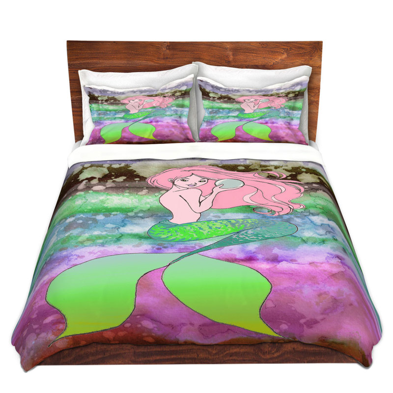 Ensemble de housse de couette en microfibre DiaNoche par Julia Di Sano - Mermaid Pearl 2