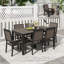 Outsunny 6 Seater Garden Dining Set with Stackable Chair Brown-1948417074
