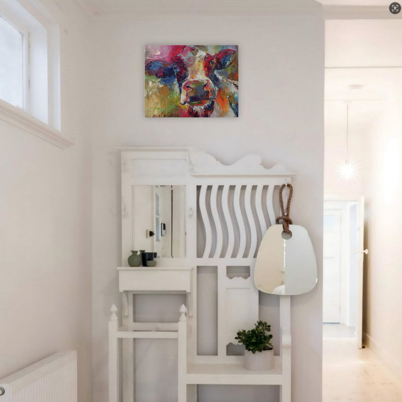Art contemporain sur toile sans cadre 24 po x 18 po