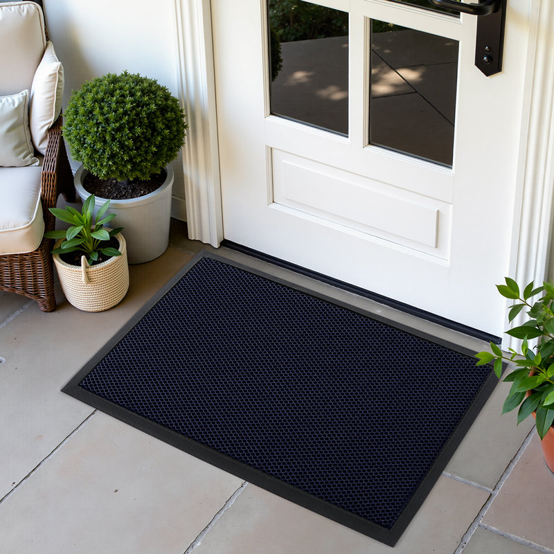 Paillasson antidérapant pour l'extérieur, L 36 po x L 60 po, Bleu