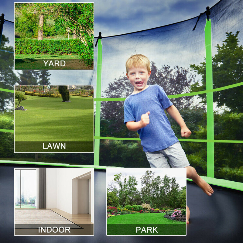 Green 55'' Kids Trampoline with Safety Enclosure Net