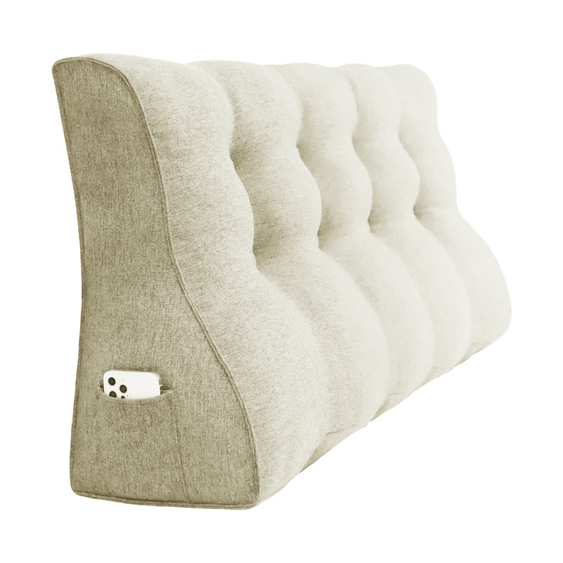 Wedge Headboard Pillow, Ivory, 56cm x 120cm