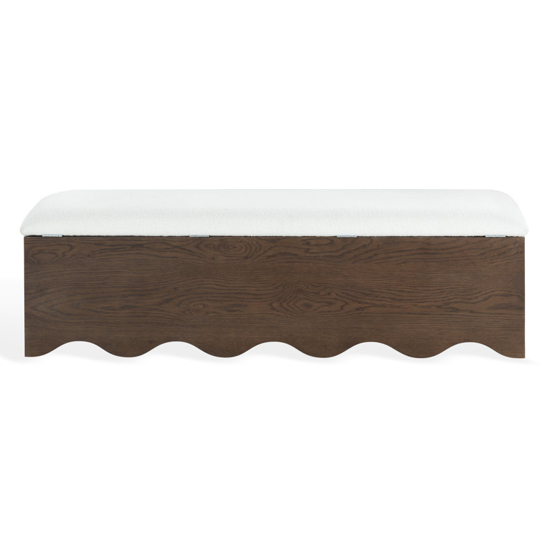 Banc de rangement Roseandrea, Noyer