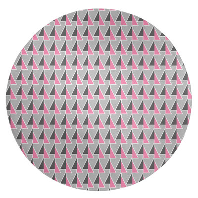 Tapis de couleur rose/rose/gris shifted arrows