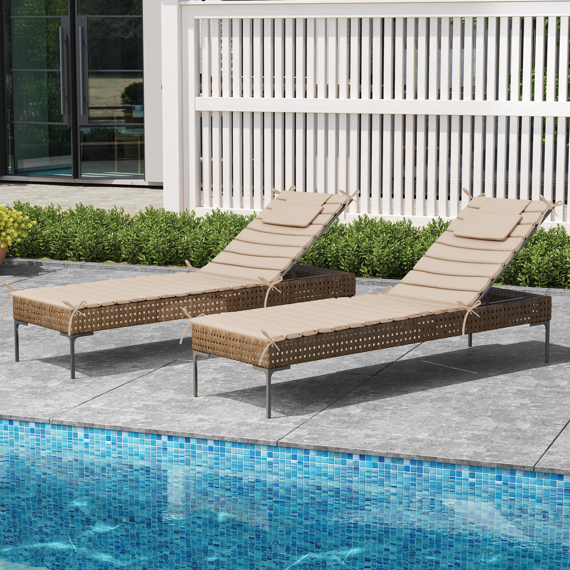 Latitude Run® Outdoor Chaise Lounge Seat Back Cushion Reviews