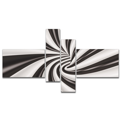« fractal 3d black n », reproduction d’impression sur toile d’art à multiples images sur toile