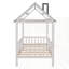 Lit simple en bois avec clôture-731880510