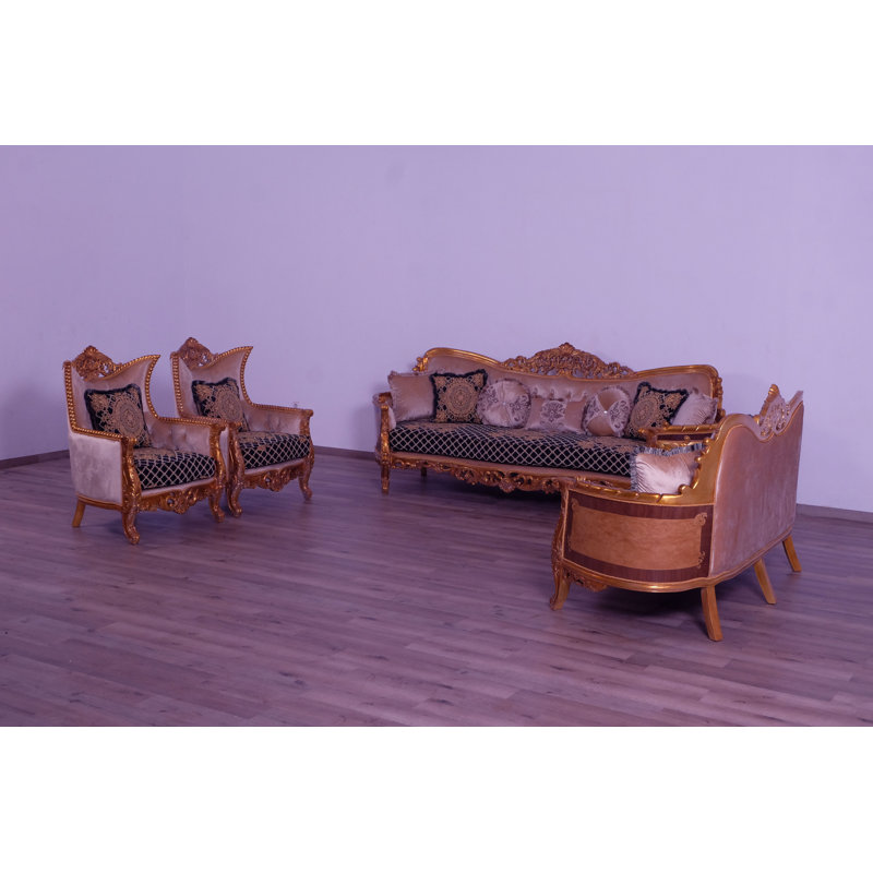 Modigliani II 3 - Piece Tufted Velvet Living Room Set