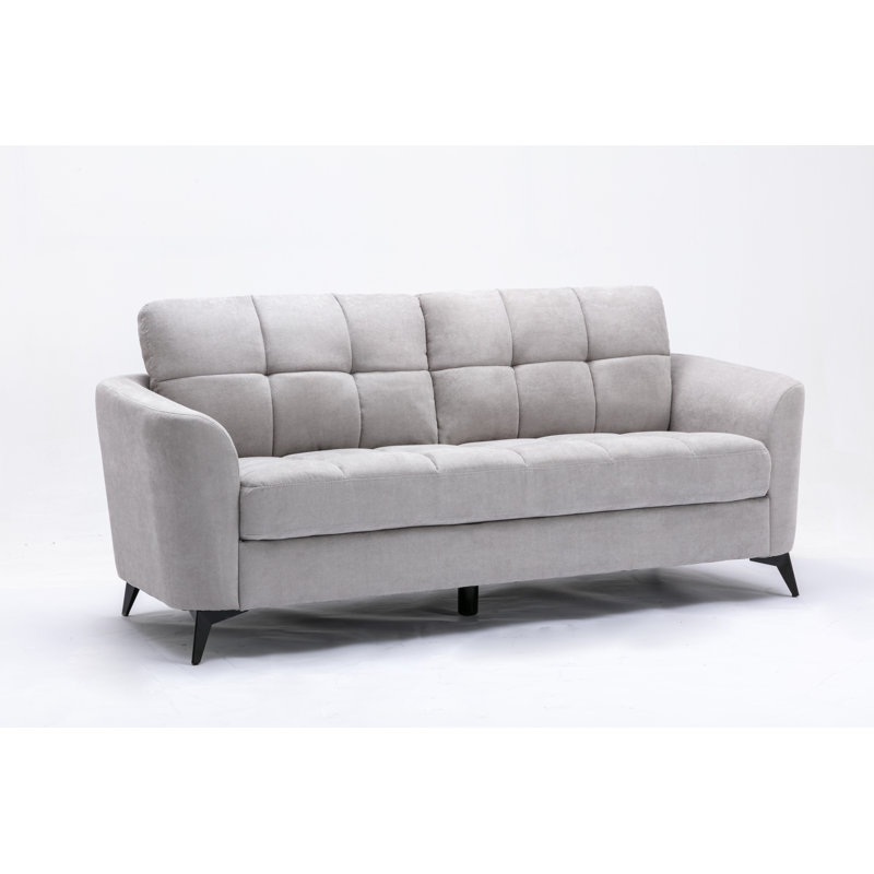 Cheire Upholstered 79'' Sofa, Light Gray Linen