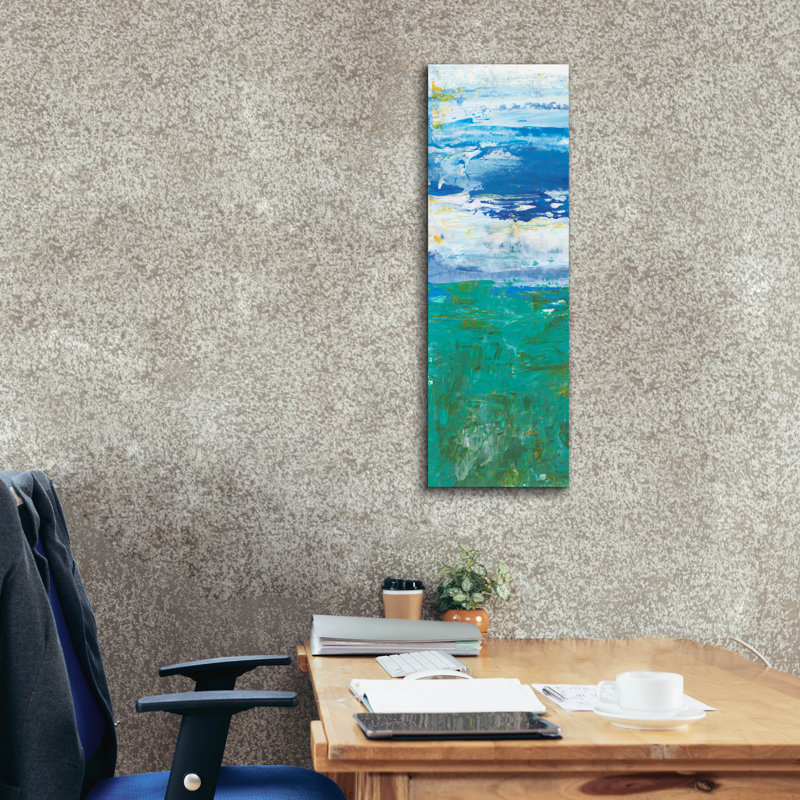  «Free Run 1» par Renee Kaelber, art mural sur toile, 12 po x 36 po