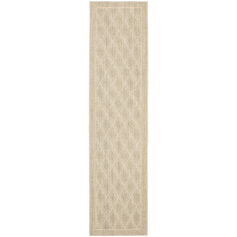 Desmarais Jacquard Weave Sisal & Jute Geometric Rug, Runner 2' x 8'