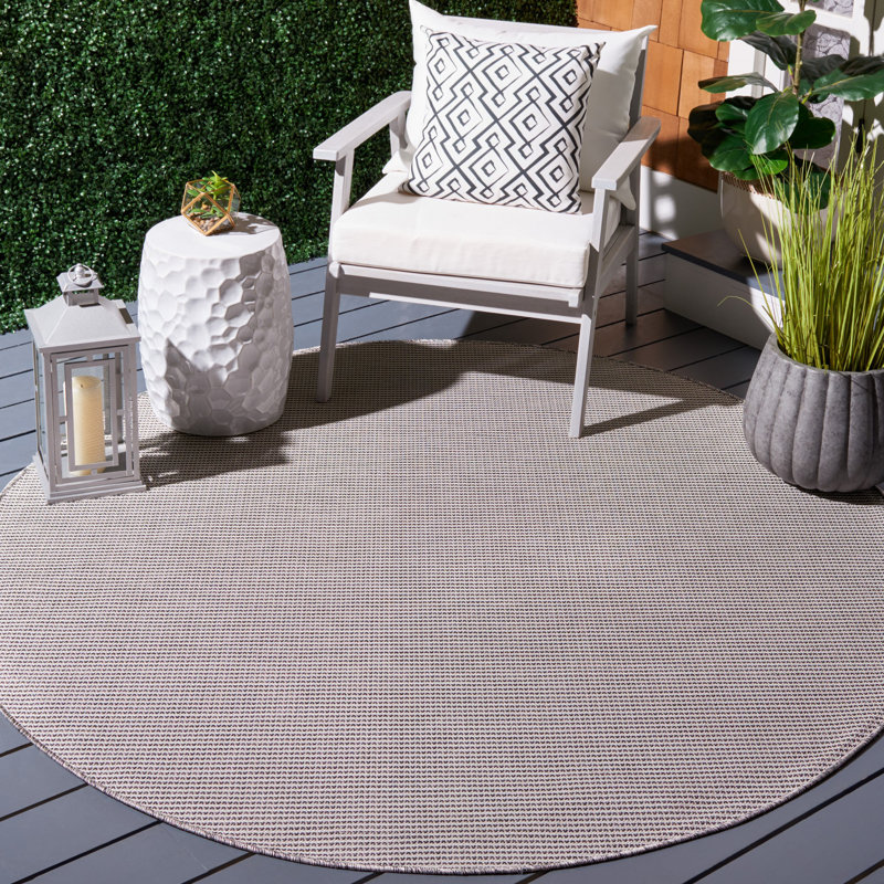 Msr400 Performance Solid Color Indoor/Outdoor Area Rug, Round 6'5"