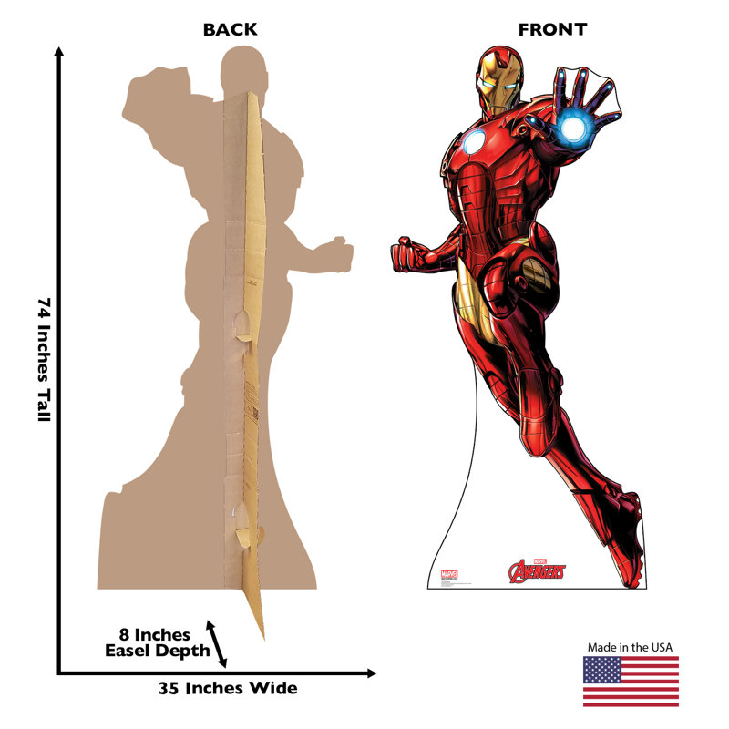 Iron Man Life-Size Red and Gold Cardboard Standup