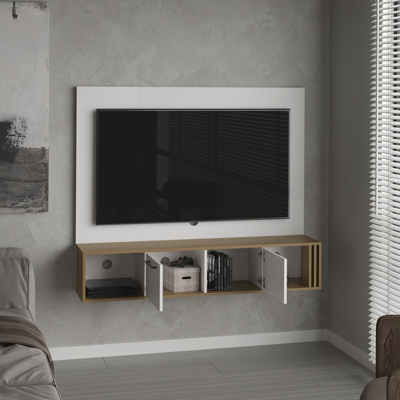 Meuble audio-vidéo, 2 portes, 4 tablettes