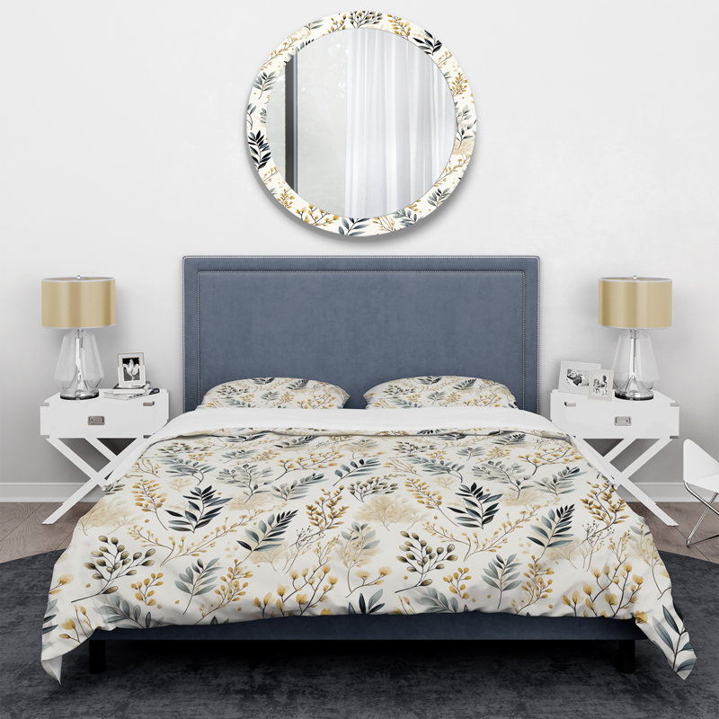 Literie Serene Ferns II, Housse de couette simple + 1 taie décorative stan