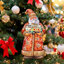 Père Noël avec des ornements en bois par Van Debrekht