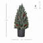 Arbre de Noël miniature enneigé de 18 pouces de hauteur, parfait pour la décoration de Noël de table avec pommes de pin et baies