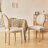 4 Piece-20" H Mid Century Modern Upholstered Linen Side Chair  King Louis Back Solid Wood Dining  Chairs-634067728