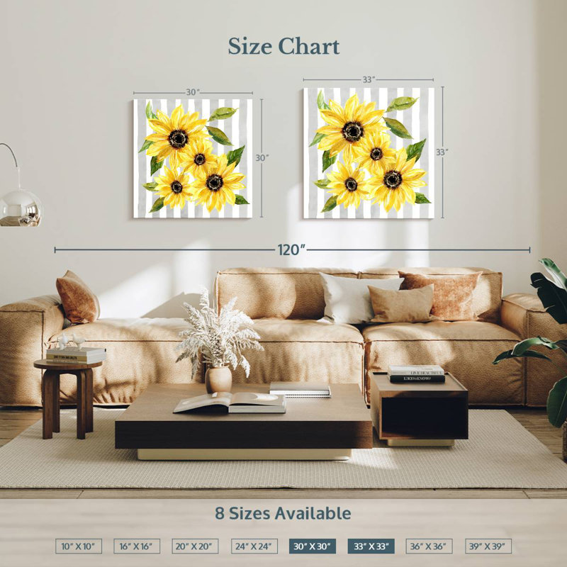 Harnek Sunflower Array II, 30" H x 30" W