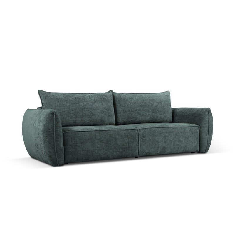 Bernovich 3 Seater Chenille Sofa Bed, Petrol