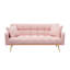 Canapé-lit 69 pouces rose avec canapé-lit réglable pour petit salon et chambre à coucher-1736246044