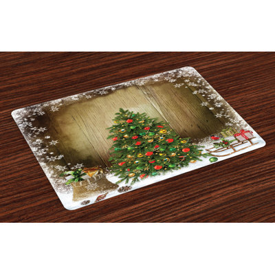 Newnan Christmas Pine Tree Presents Placemat