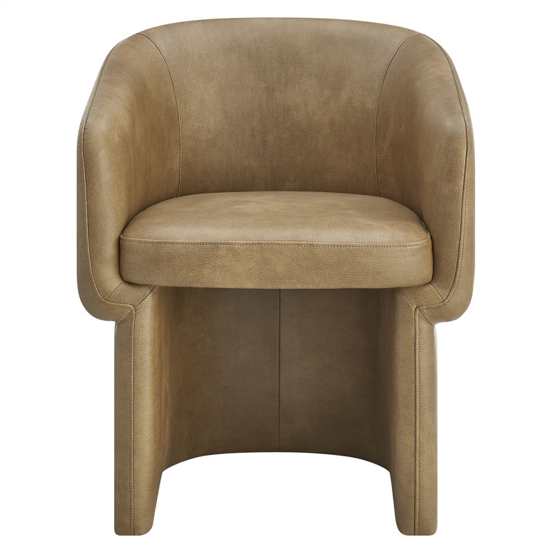 Chaise en cuir végétalien Verity, Toast