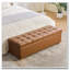 Banc de rangement rembourré en polyuréthane de 60,2 po de large avec repose-pieds capitonné avec repose-pieds-1422485893