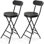 Tabouret pliant 26 po avec siège rembourré - capacité de 400 lb, noir