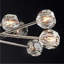 Lustre moderne Spoutnik, plafonnier noir / laiton antique / fer argenté avec abat-jour en cristal-1601391152