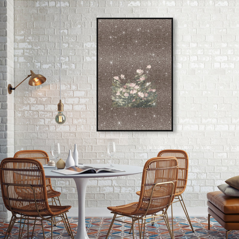 Secret Garden Print by Oliver Gal, 25"H x 37"W, Black Floater Frame