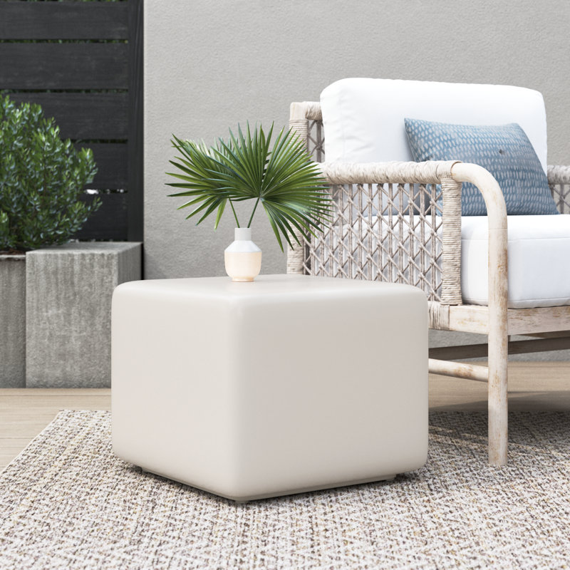 Edessa 18'' Stone Outdoor Side Table