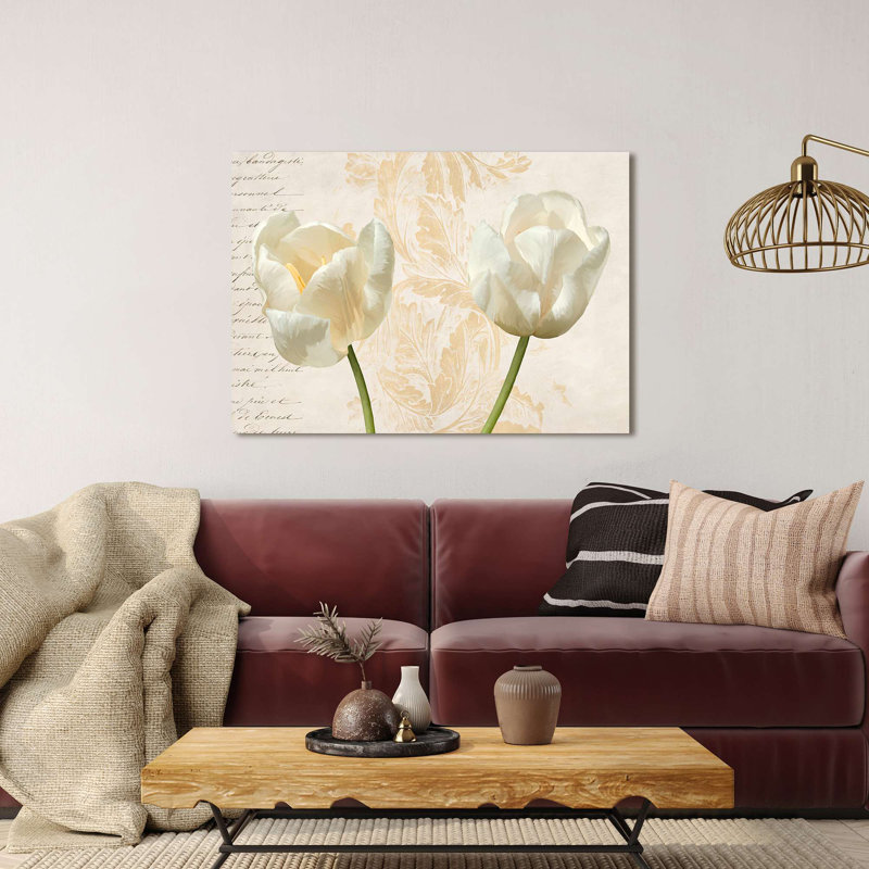 " Panel: Two Tulips" By Elena Dolci, 60cm H x 80cm W