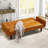 Besharat Memory Foam Tufted Faux Leather Convertible Sofa-86630854