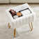 Modern Vanity Stool Chair with 4 Metal Legs and Storage, Multiuse Foot Rest for Makeup Room Bedroom