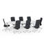 Table PP Series A + chaises de travail Max, HB, S / 8, Dkgray