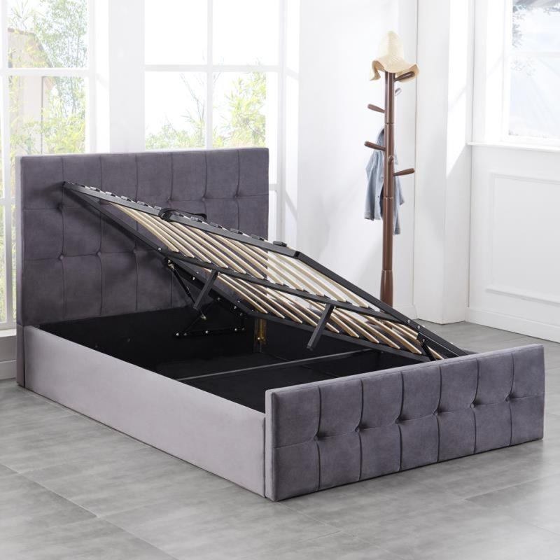 Adyn Upholstered Ottoman Storage Bed, Double (4'6")