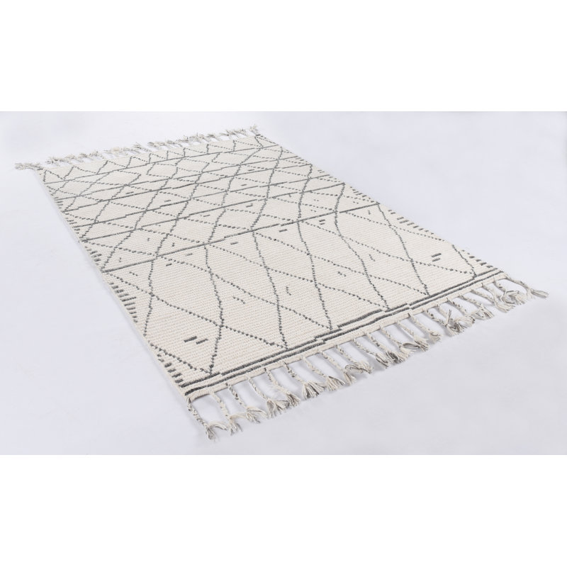 Vintage Geometric Hand Woven Area Rug, Runner 65 x 135cm