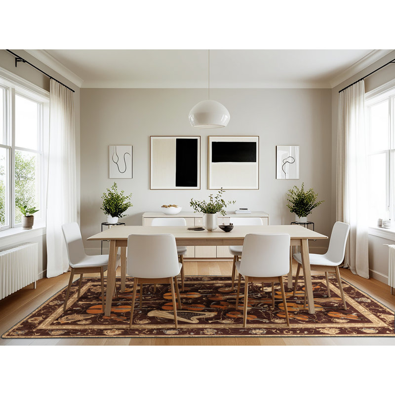 Tapis noir français lavable à la machine, Rectangulaire 7 pi x 10 pi